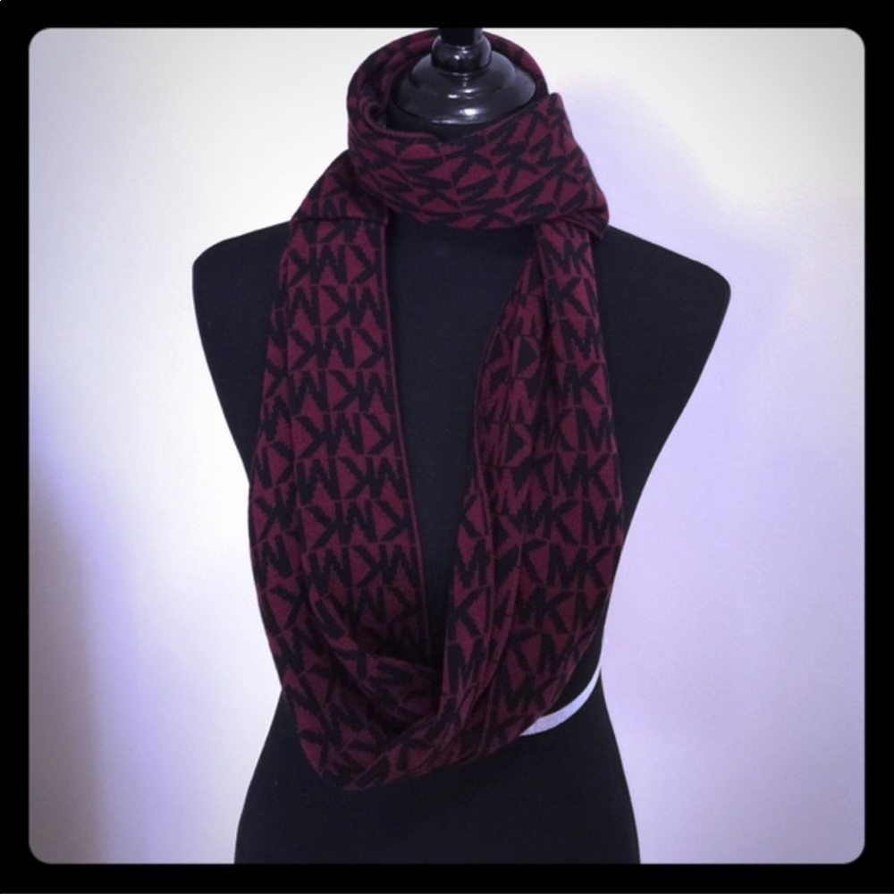Michael Kors Merlot & Black infinity scarf
